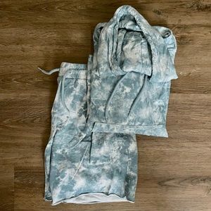 Target Original Use Short & Hoodie Set - Blue Dye Print / Medium